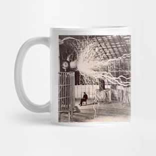 Tesla coil experiment, 1899 (C034/5133) Mug